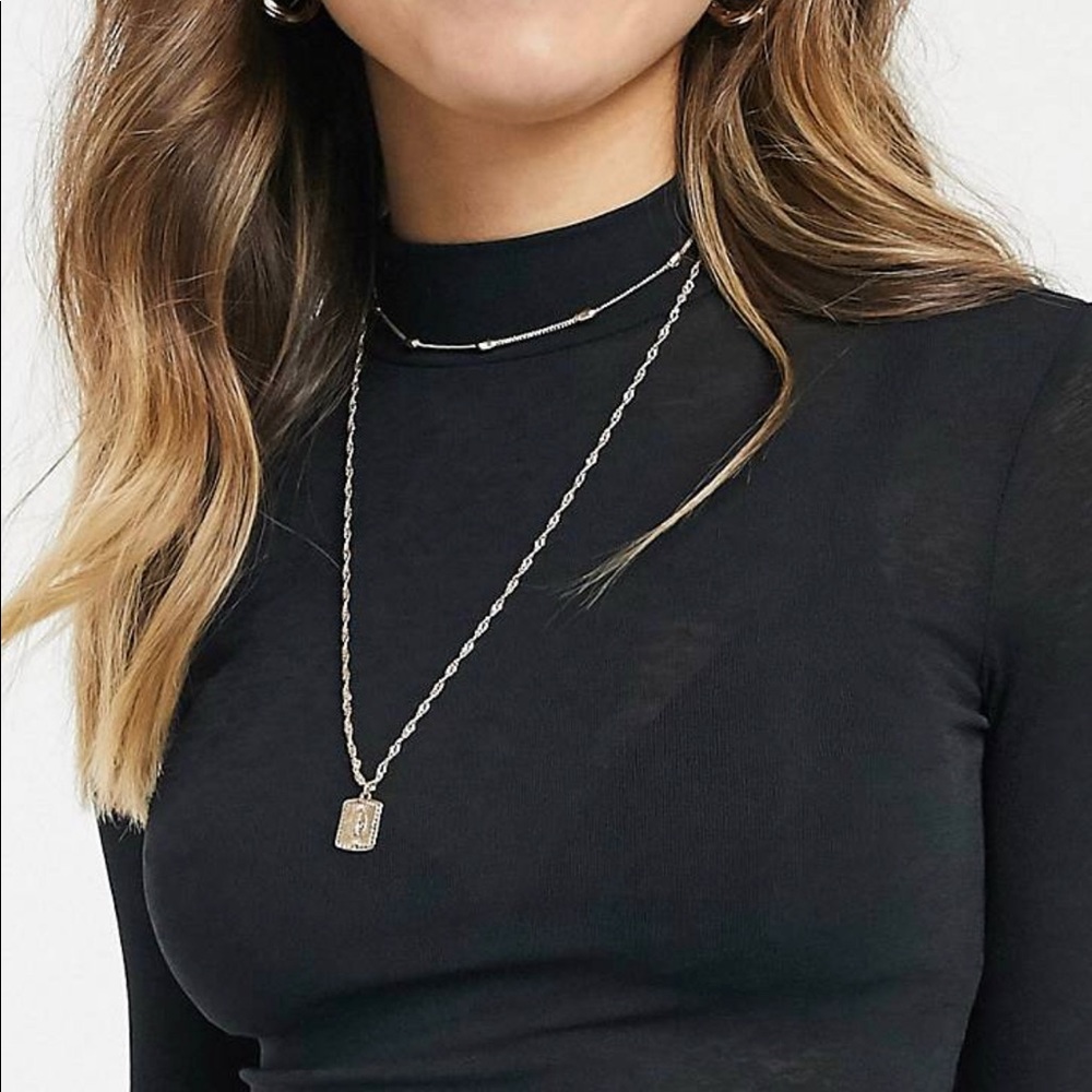 COPY - NWT New Look Black Sheer Mock Turtleneck - Picture 2 of 5
